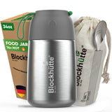 Blockhuette stainless steel insulated food jar with packaging and dust bag + spork
