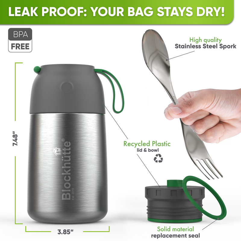 Leisure Bundle - Insulated Food Jar & Double Vacuum Insulated Water Bottle
