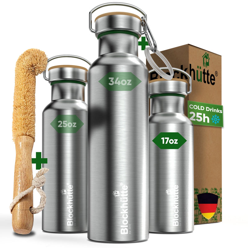 Vacuum Insulated Stainless Steel Water Bottle - Blockhütte US