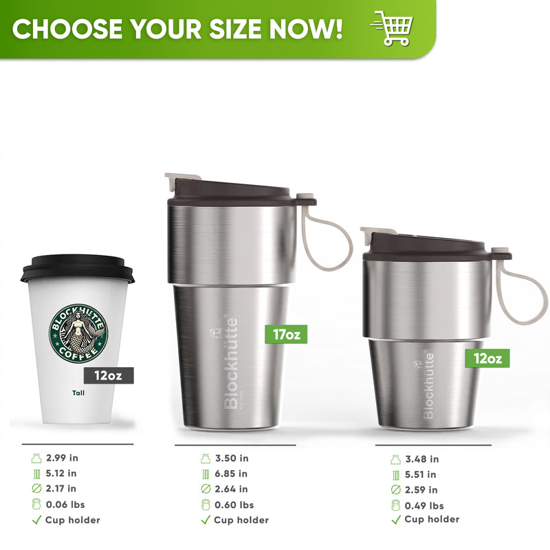Stainless Steel Insulated Travel Mug for Coffee & Tea with Engraved Name – Brown, 12 oz, view 4
