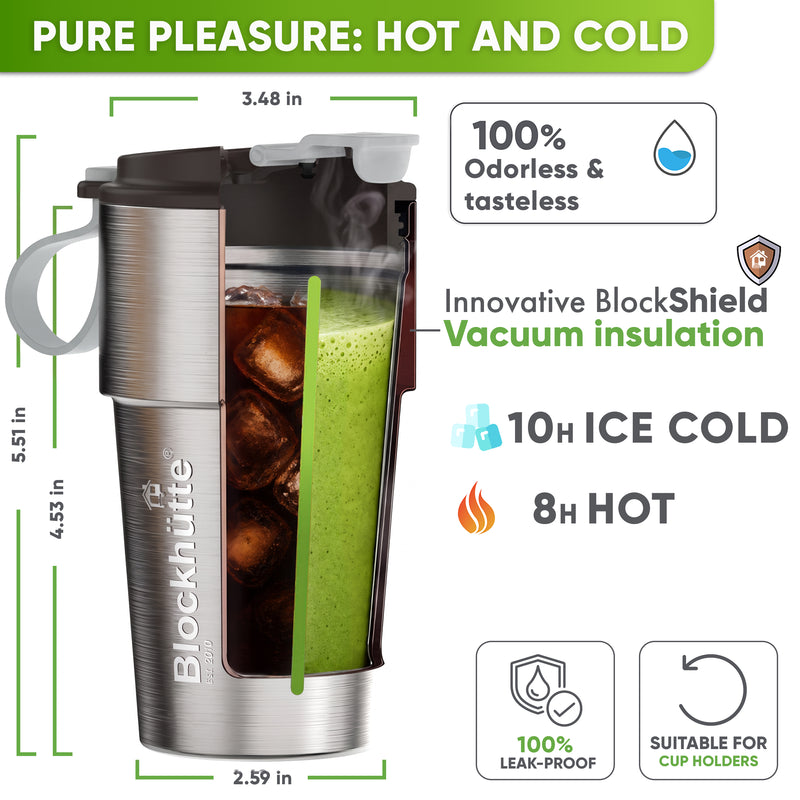 Stainless Steel Insulated Travel Mug for Coffee & Tea with Engraved Name – Brown, 12 oz, view 5