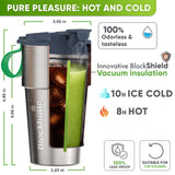 Stainless Steel Insulated Travel Mug for Coffee & Tea with Engraved Name – Gray, 17 oz, view 5