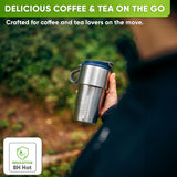 Stainless Steel Insulated Travel Mug for Coffee & Tea with Engraved Name – Navy Blue, 17 oz, view 2