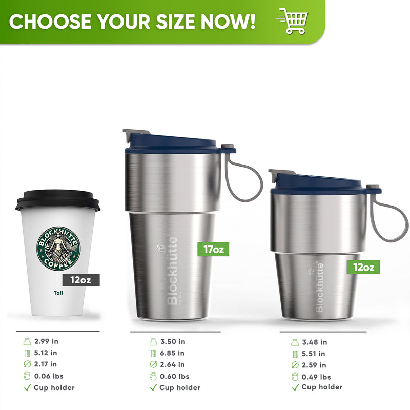 Stainless Steel Insulated Travel Mug for Coffee & Tea with Engraved Name – Navy Blue, 12 oz, view 4