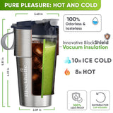 Stainless Steel Insulated Travel Mug for Coffee & Tea with Engraved Name – Navy Blue, 12 oz, view 5