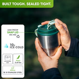 Stainless Steel Insulated Travel Mug for Coffee & Tea with Engraved Name – Dark Green, 12 oz, view 3