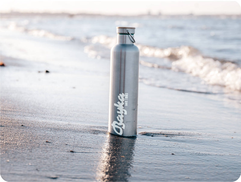 Water bottles with a customer logo, ready for dispatch