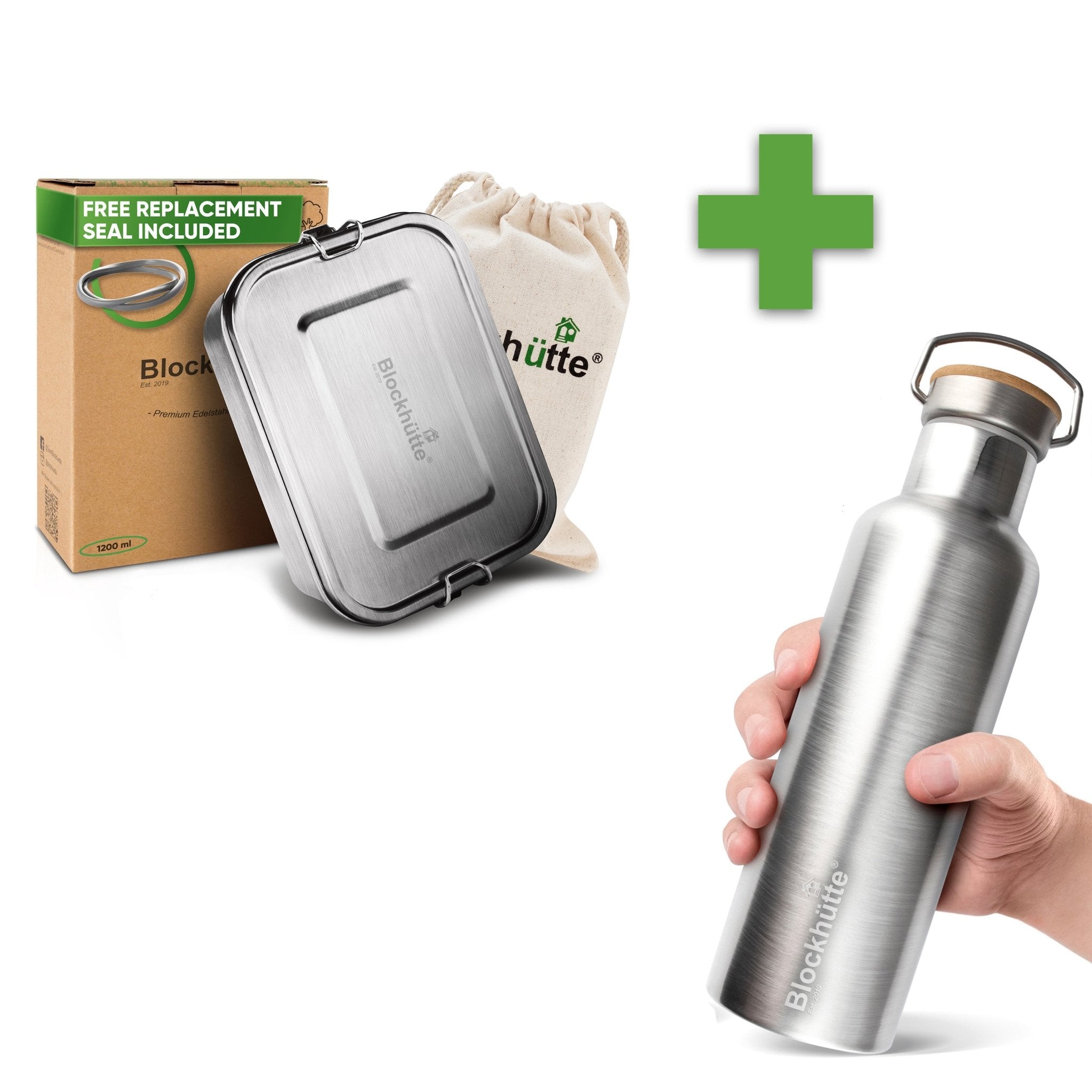 Adventure Bundle - Stainless Steel Lunch Box & Water Bottle - blockhuette