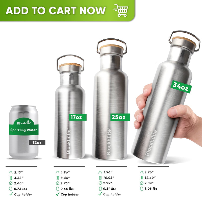 Adventure Bundle - Stainless Steel Lunch Box & Water Bottle - blockhuette