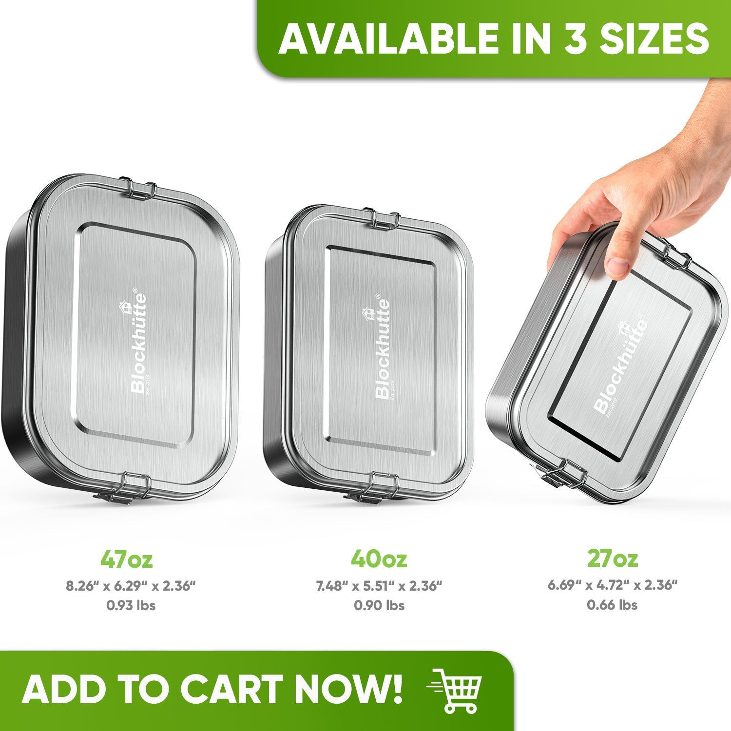 Adventure Bundle - Stainless Steel Lunch Box & Water Bottle - blockhuette