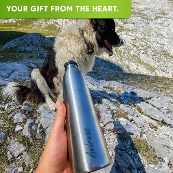 Custom Engraving for the Double Vacuum Insulated Water Bottle - blockhuette