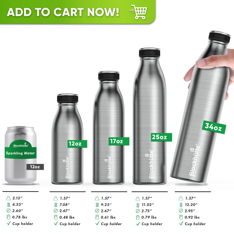 Double Vacuum Insulated Water Bottle - blockhuette