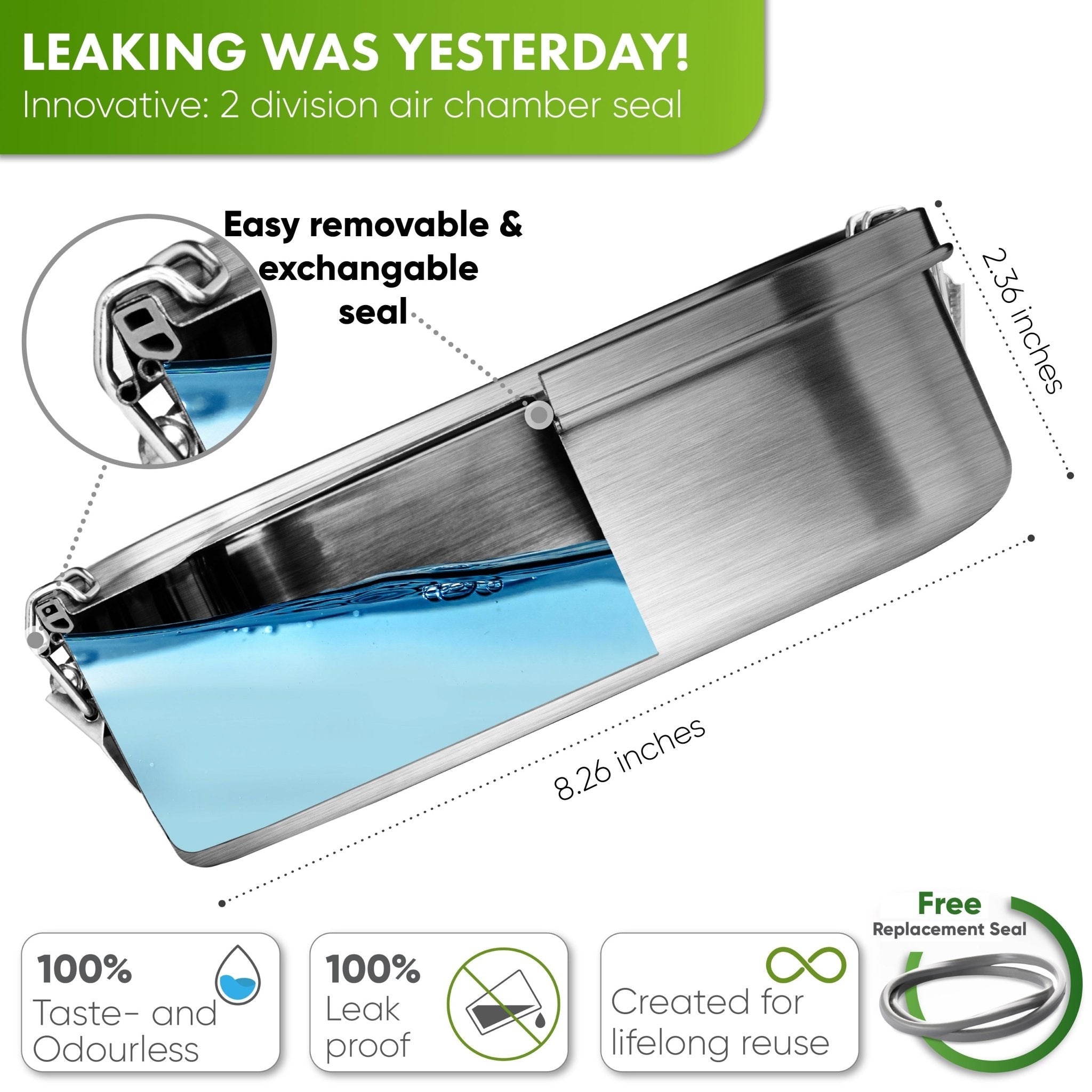 Everyday Bundle - Stainless Steel Lunch Box & Double Vacuum Insulated Water Bottle - blockhuette