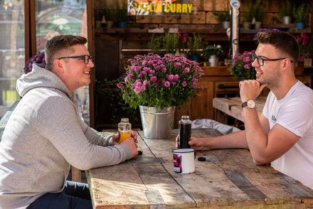 Nils and Malte, the two founders of Blockhütte