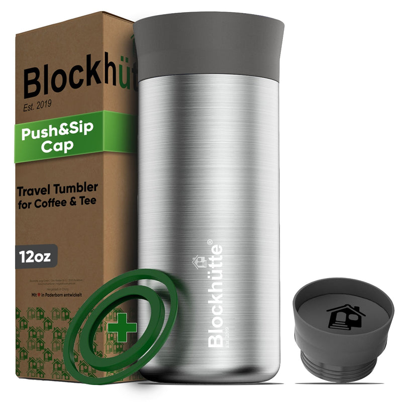 Stainless Steel insulated Travel Mug for Coffee & Tea - Blockhütte US