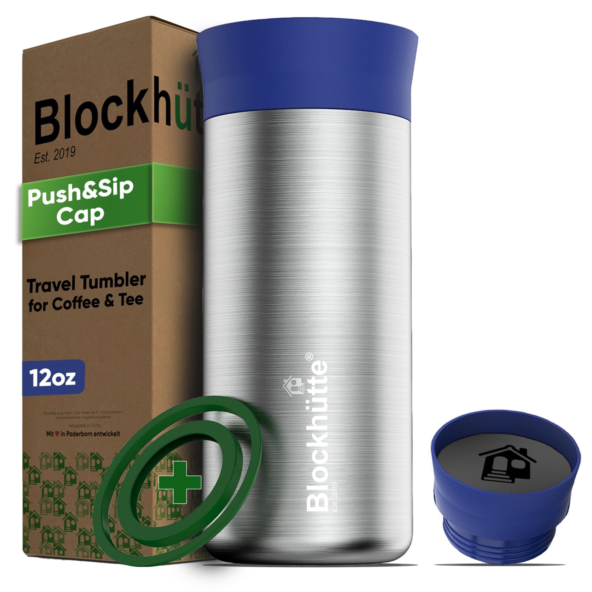 Stainless Steel insulated Travel Mug for Coffee & Tea - Blockhütte US