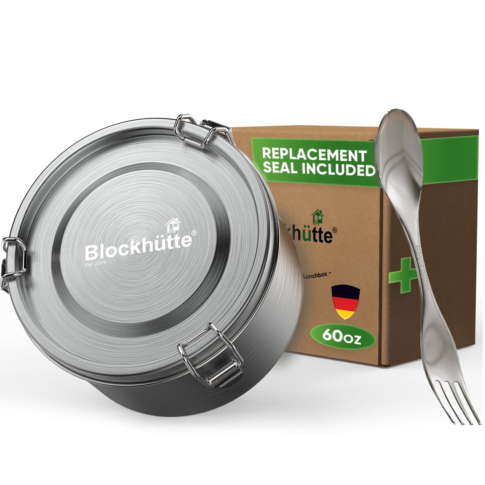 Stainless Steel Salad Bowl with Lid - Blockhütte US