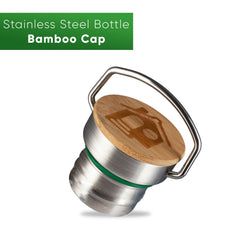 Stainless Steel Water Bottle - Cap - blockhuette