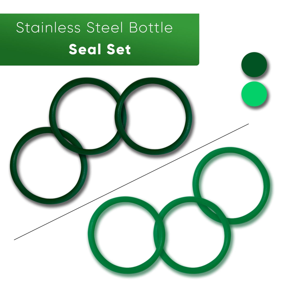 Stainless Steel Water Bottle - Seal Set - blockhuette