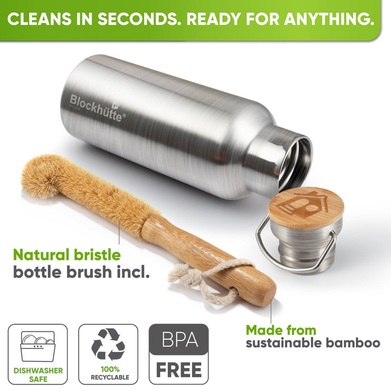 Vacuum Insulated Stainless Steel Water Bottle - blockhuette