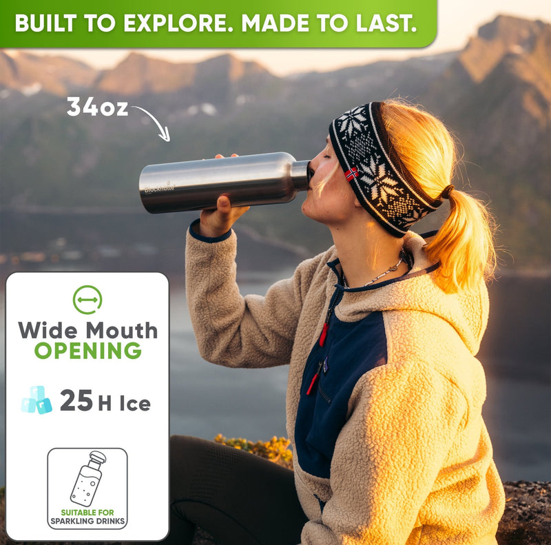 Vacuum Insulated Stainless Steel Water Bottle - blockhuette